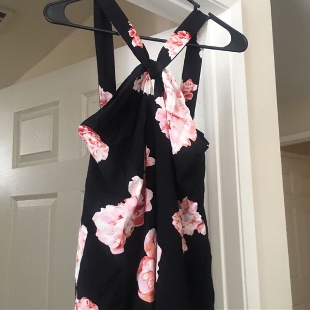 Black floral dress